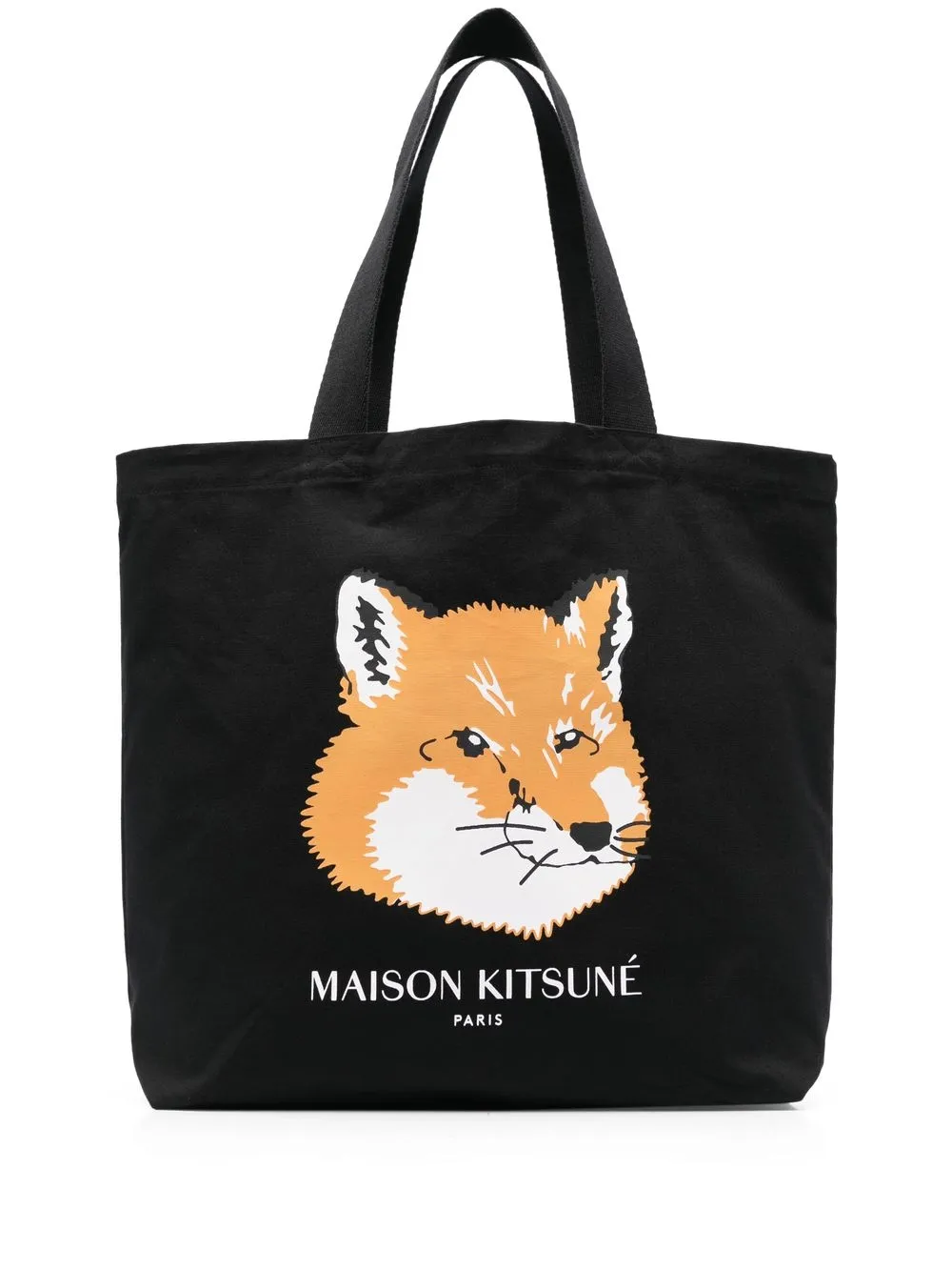 

Maison Kitsuné tote con motivo Fox - Negro
