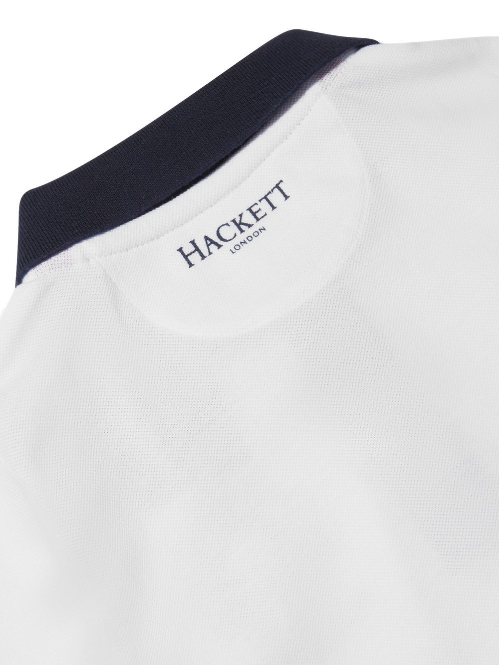 Shop Hackett Embroidered Logo Polo Shirt In White