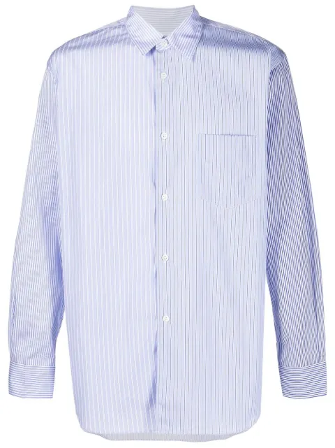 Comme Des Garçons Shirt playera manga larga con rayas estampadas