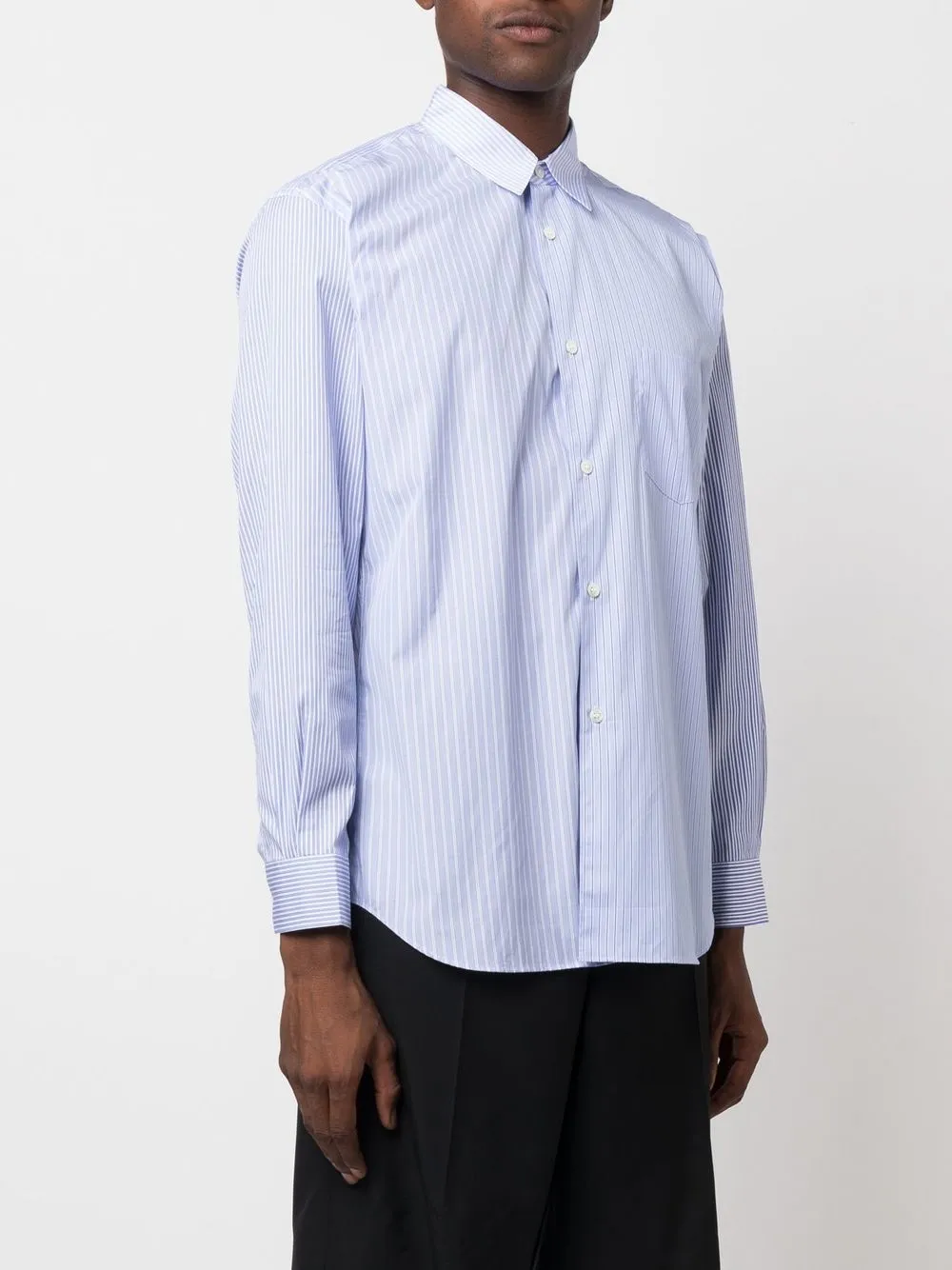  Comme Des Garçons Shirt Gestreiftes Hemd   Blau 