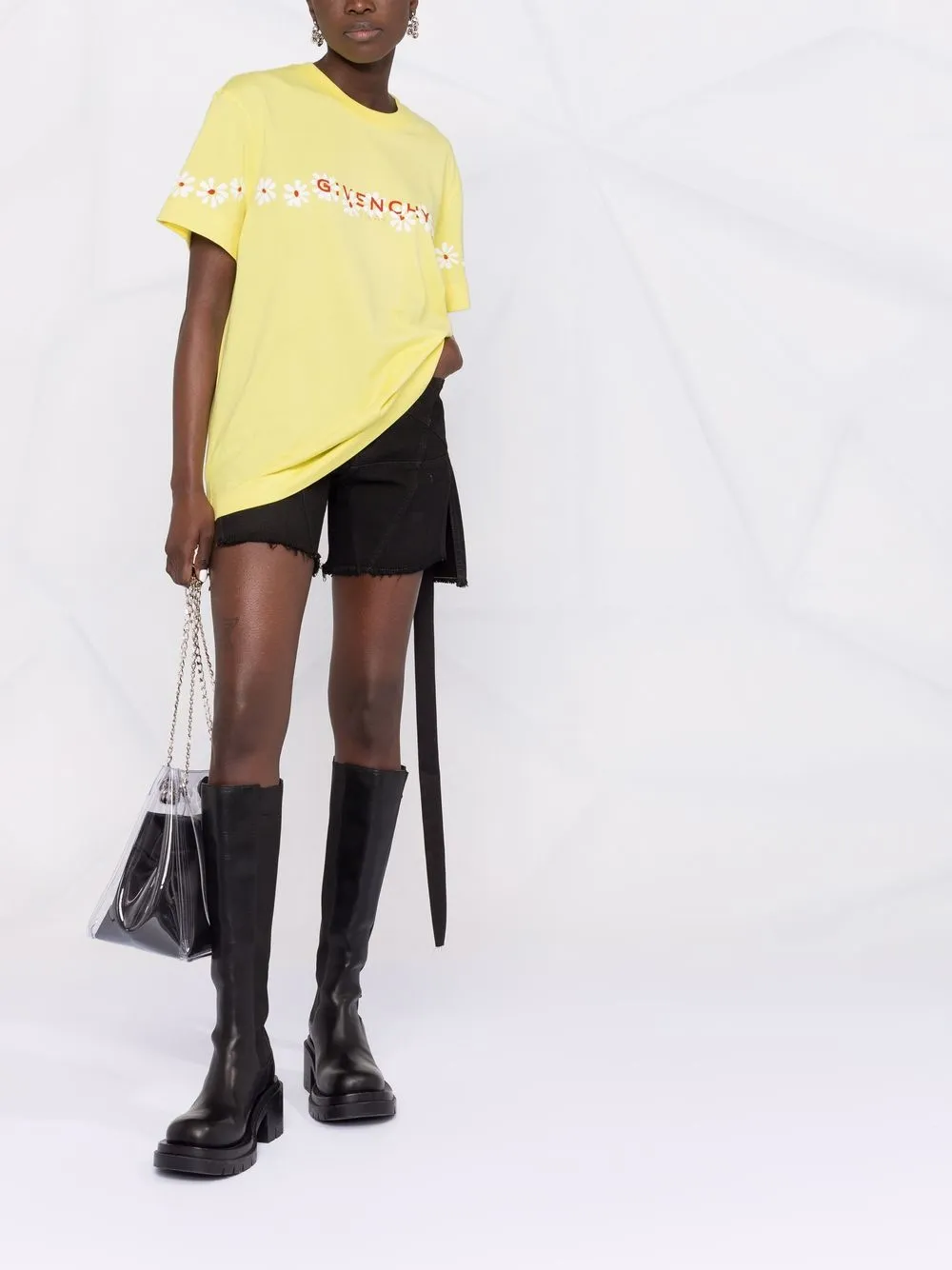 Givenchy T-shirt met logo Geel