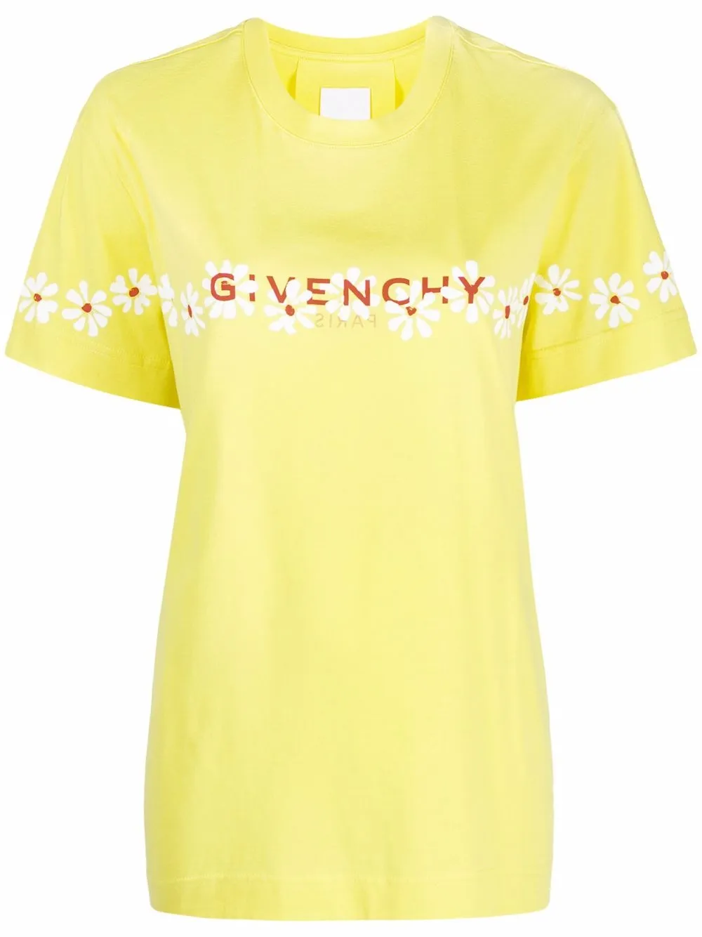 Givenchy T-shirt met logo Geel
