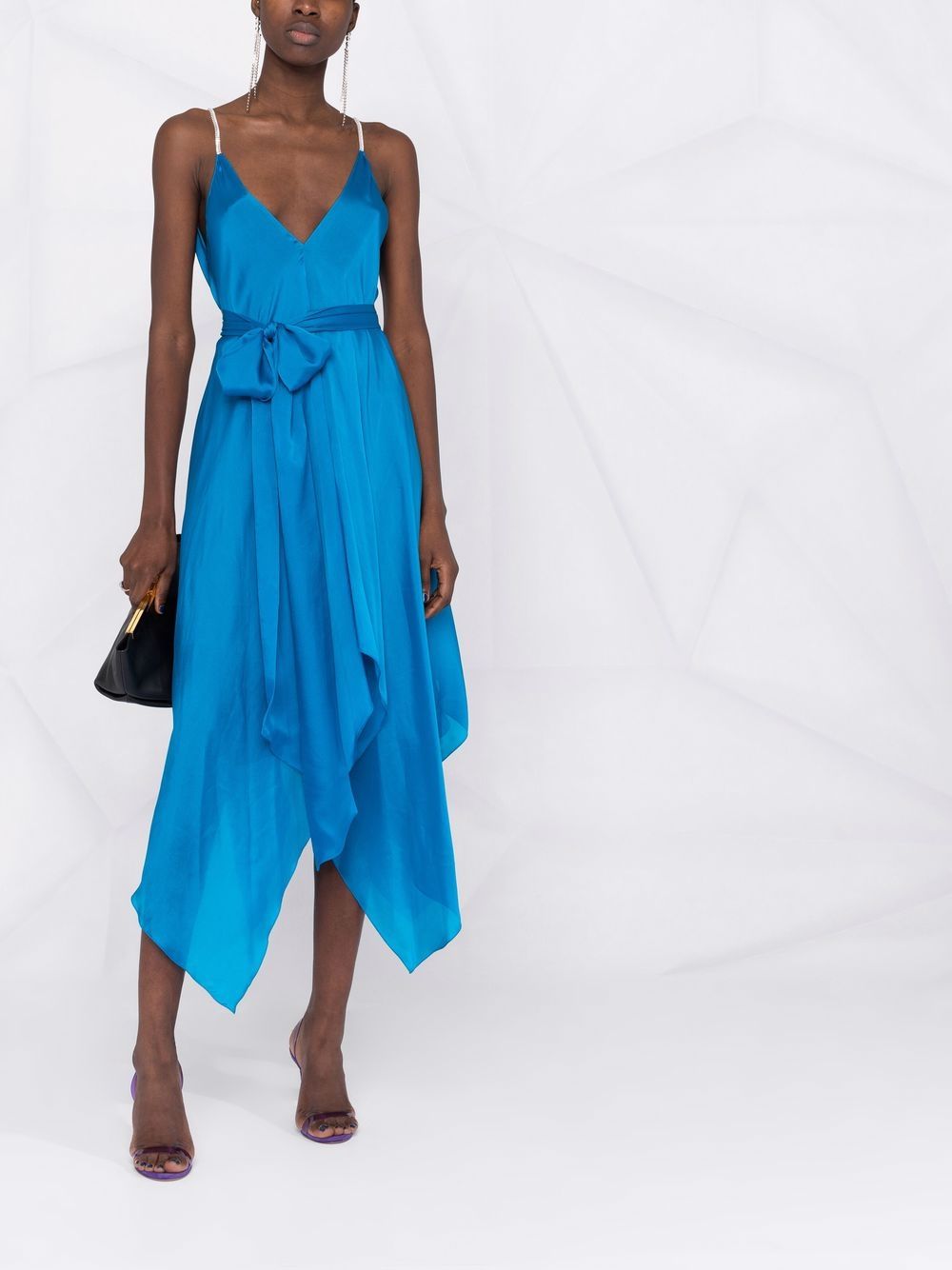 Alexandre Vauthier Crystal Embellished Silk Dress - Farfetch