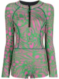 Cynthia Rowley Kauai animal-print wetsuit - Green