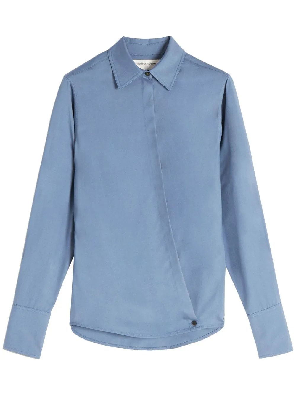 

Victoria Beckham camisa cruzada de manga larga - Azul