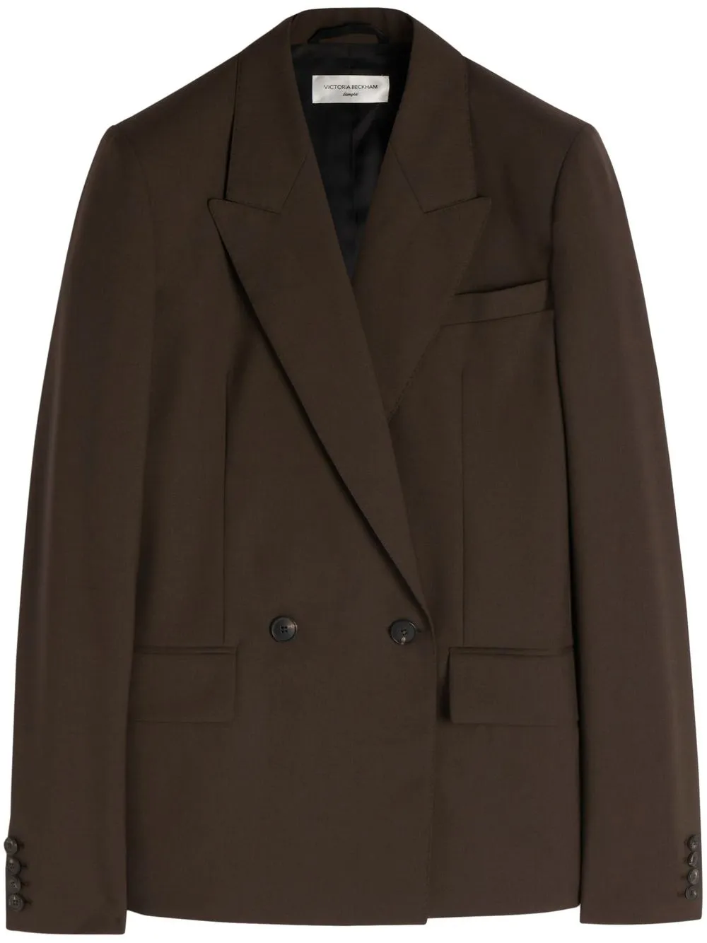 

Victoria Beckham blazer con doble botonadura - Marrón
