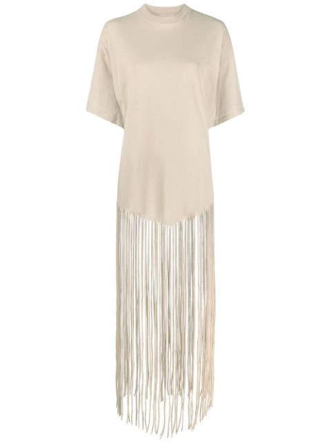 fringe tshirt dress