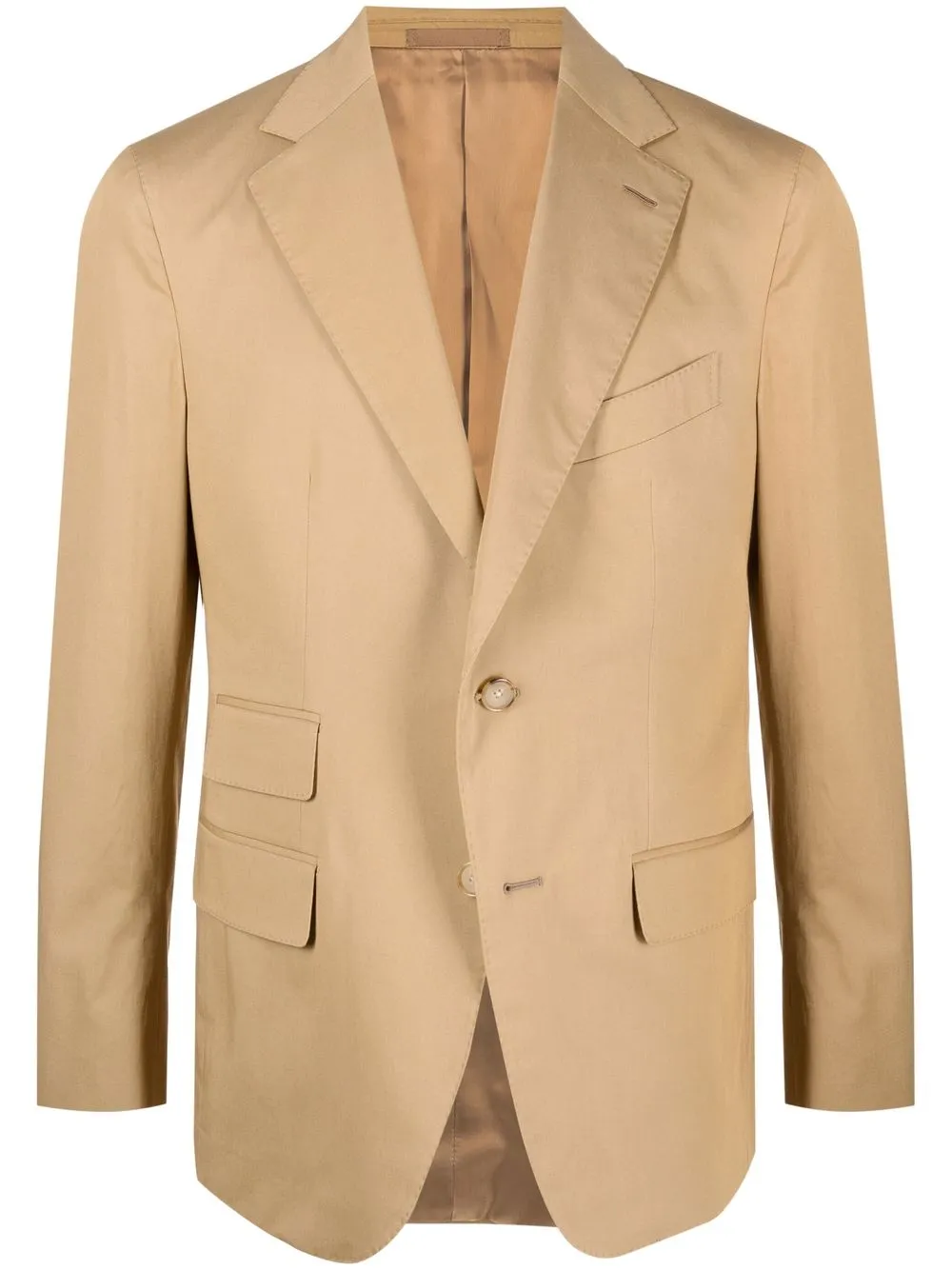 

Caruso notched-lapels single-breasted blazer - Brown