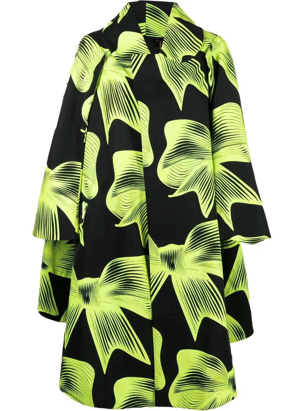 

Comme Des Garçons chamarra de manga holgada con moño estampado - Negro