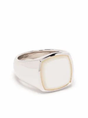 Tom Wood 9kt Yellow Gold Cushion Ring | Silver | FARFETCH