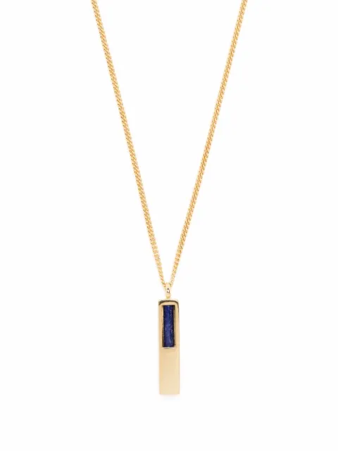 Tom Wood gold-plated silver lapis lazuli necklace