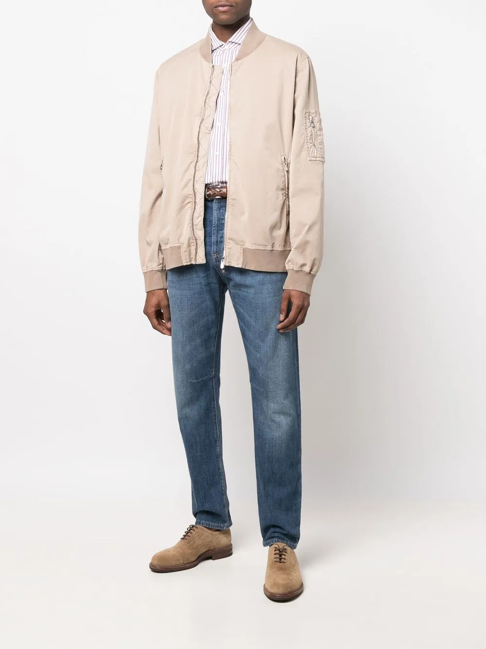 Brunello Cucinelli zipped-pockets zip-up Bomber Jacket - Farfetch