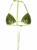 TOM FORD sequin-embellished halterneck bralette - Green
