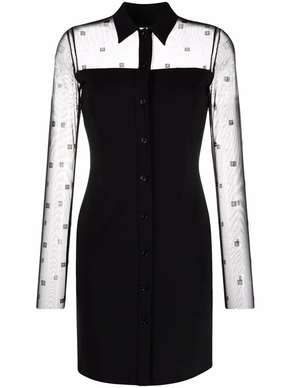 

Givenchy vestido camisero con motivo 4G - Negro