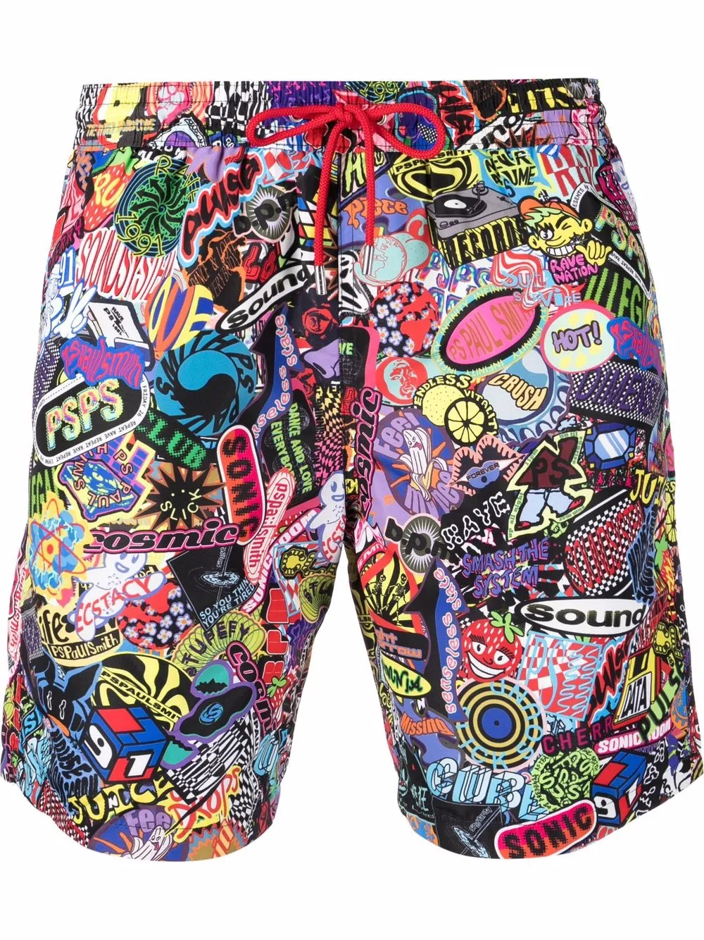 

Paul Smith shorts de playa con dibujo estampado - Negro