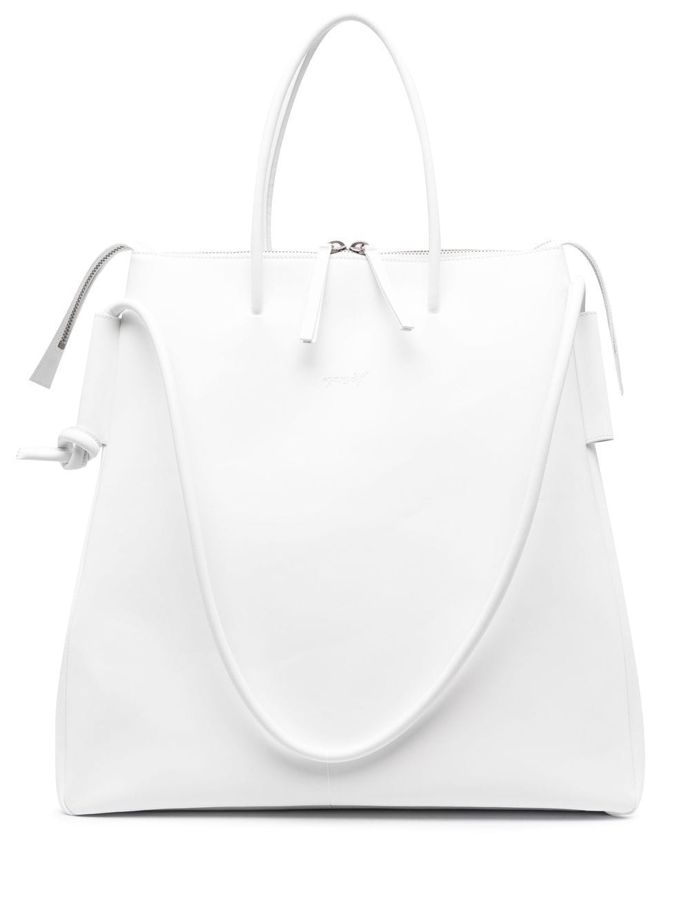 Shop Marsèll Debossed-logo Large Tote Bag In White