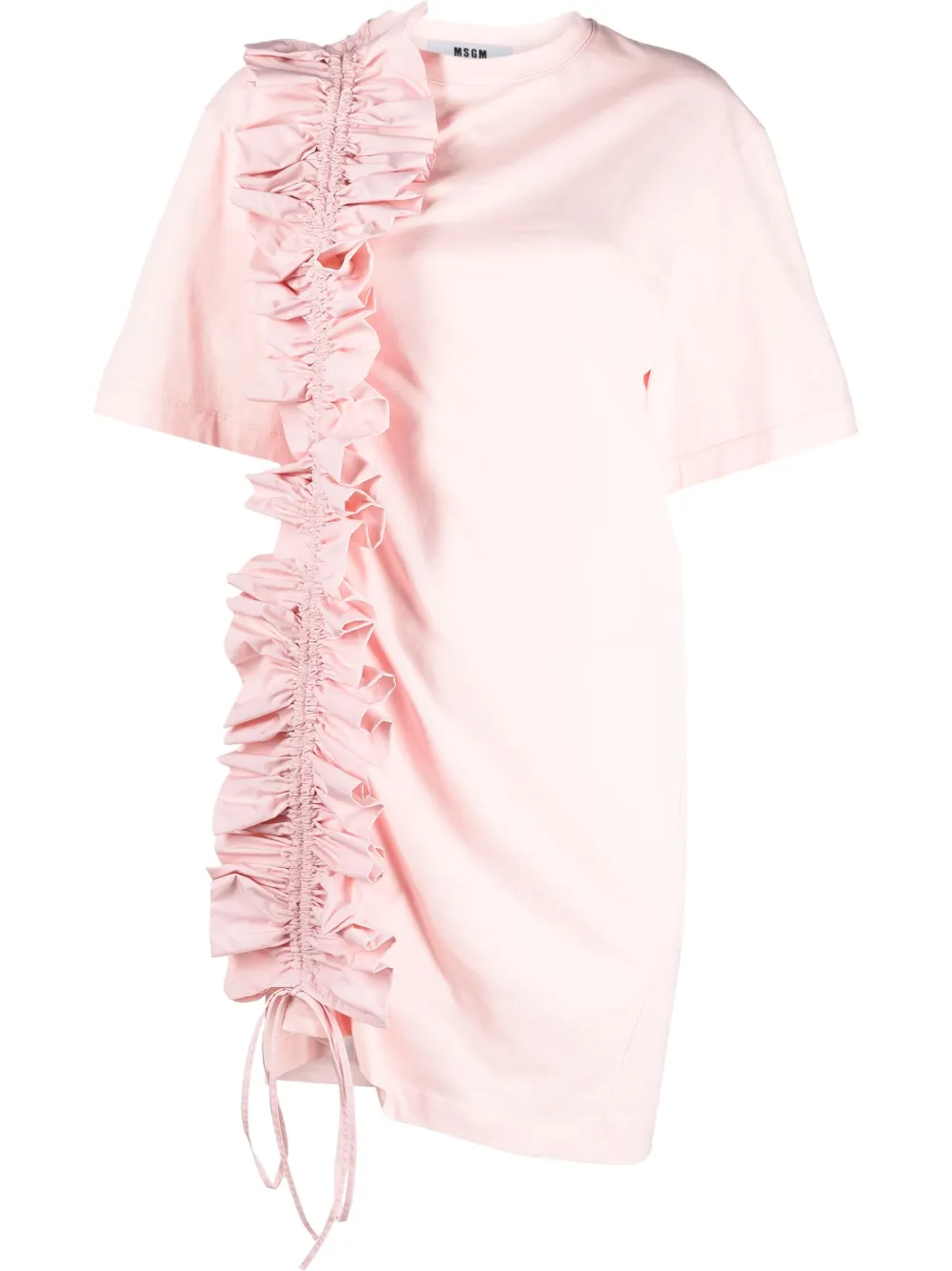 

MSGM vestido estilo playera con detalle de volantes - Rosado