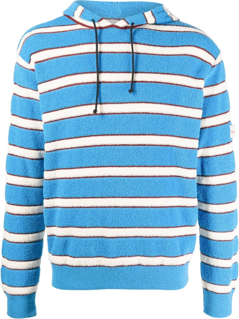 

Marni terry-cloth effect striped hoodie - Blue