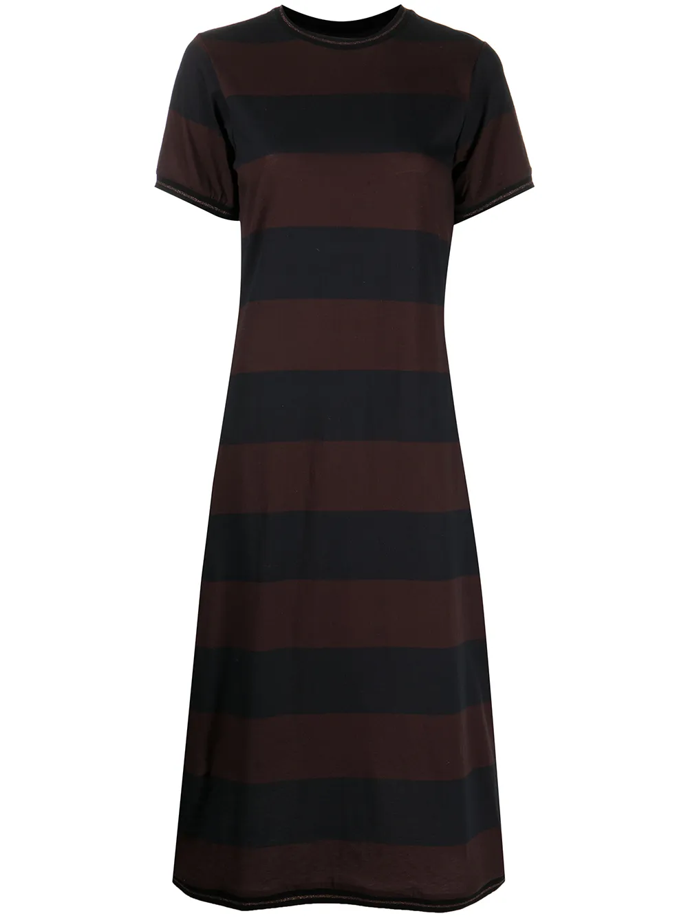 

Cynthia Rowley vestido recto manga corta - Negro