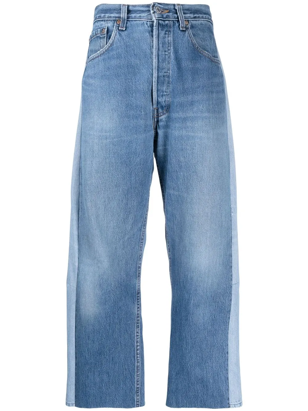 wide-leg cropped jeans