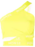Monse cropped logo-print top - Green