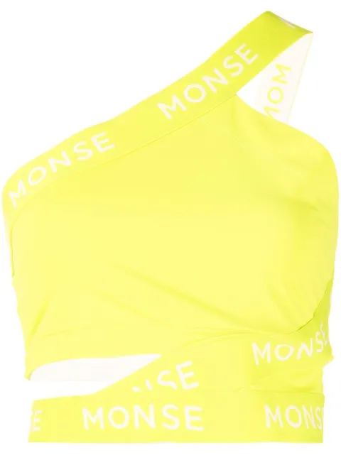 Monse cropped logo-print top