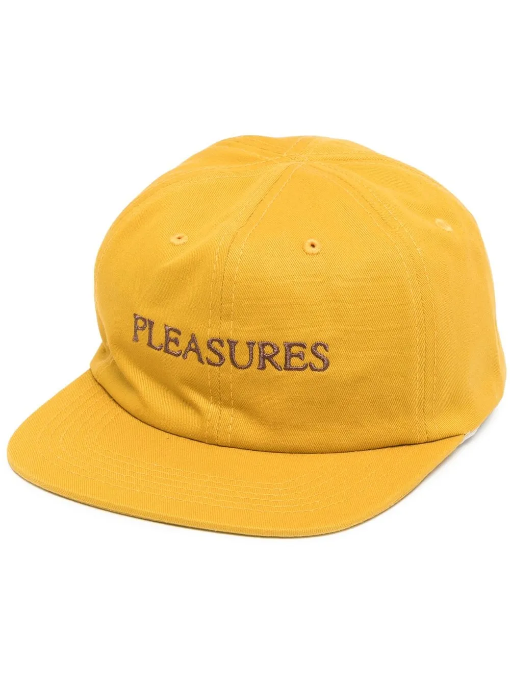 

Pleasures embroidered logo cap - Yellow