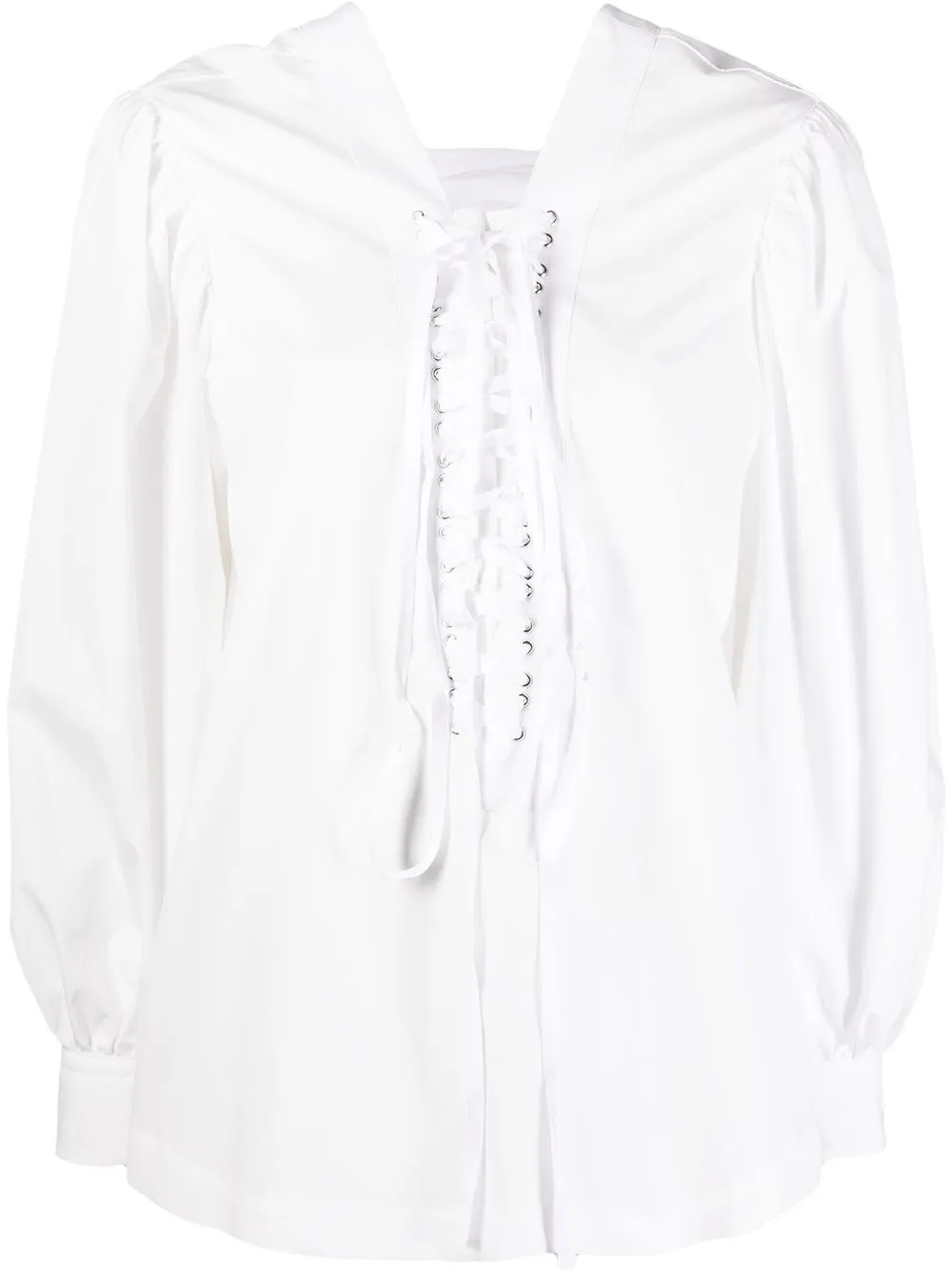 

Comme Des Garçons Noir Kei Ninomiya blusa con detalle de moño - Blanco