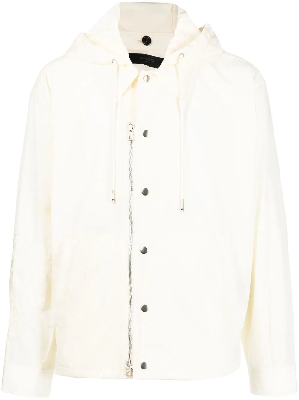 

SONGZIO front button fastening hooded jacket - White