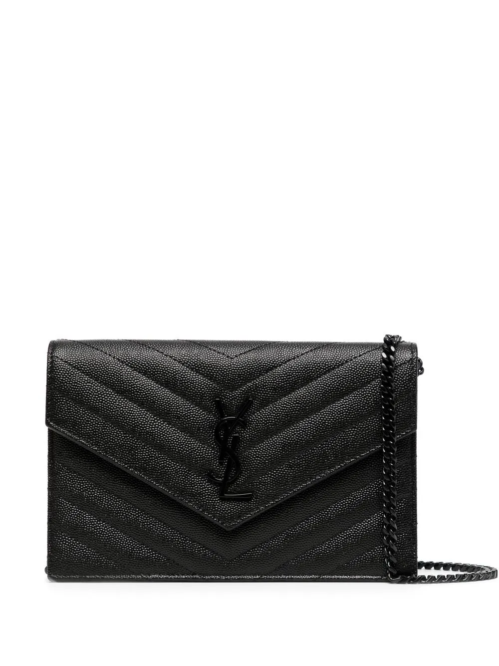 Saint Laurent Chevronquilted Crossbody Bag In Black ModeSens