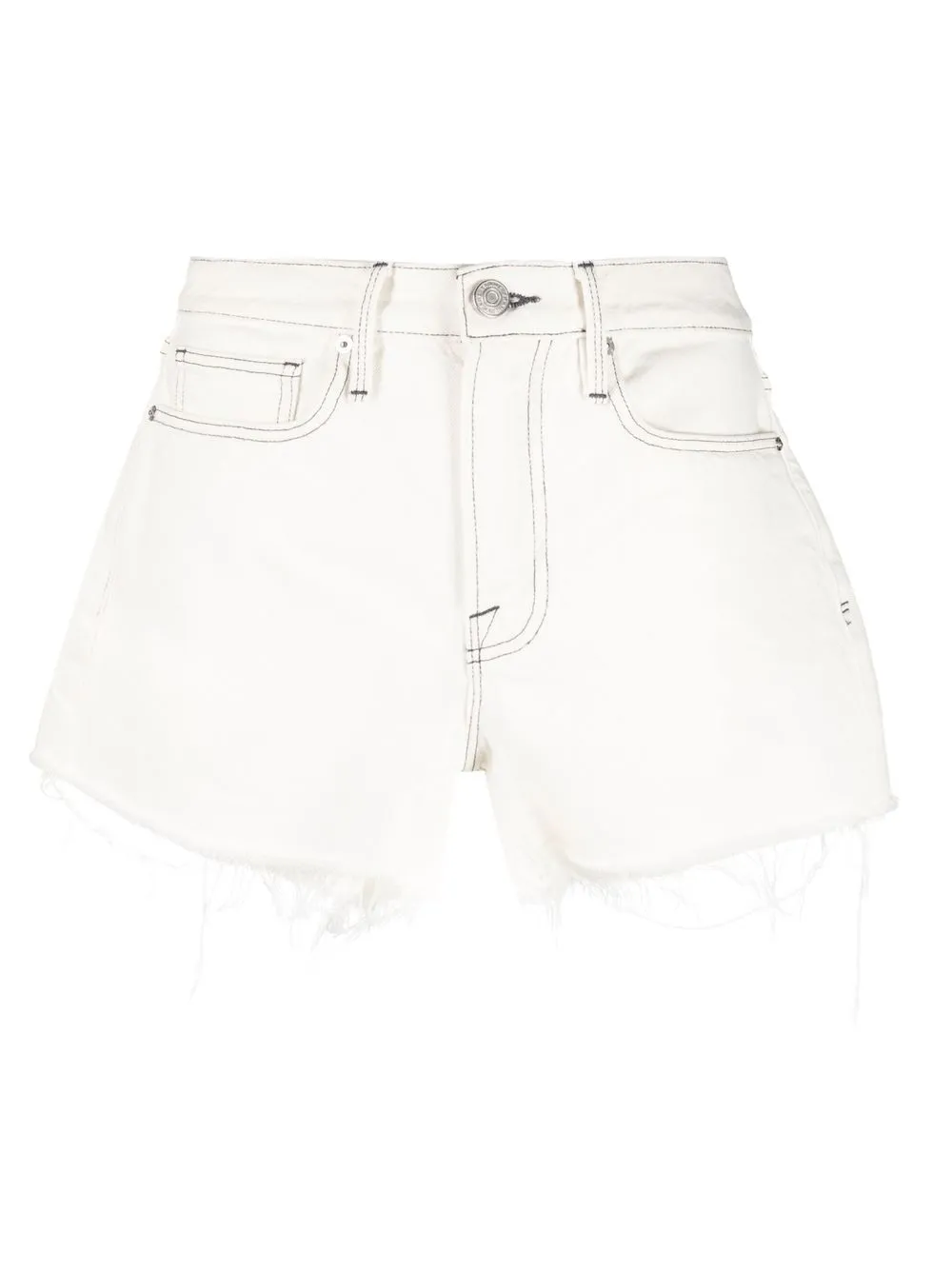 

FRAME shorts de mezclilla con tiro alto - Neutro