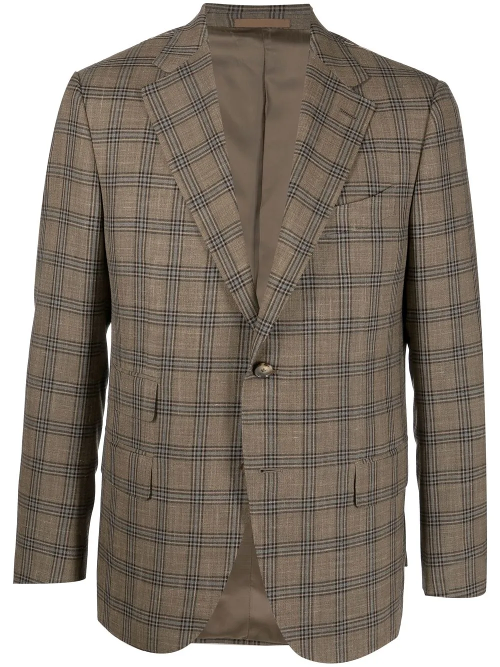 

Caruso blazer con cuadros estampados - Marrón