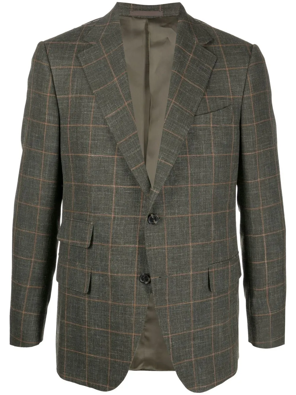 

Caruso blazer con cuadros estampados - Verde