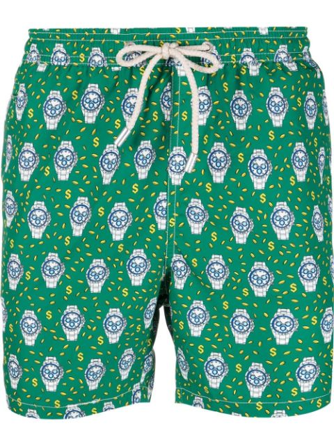 MC2 Saint Barth all-over watch-print swim shorts Men