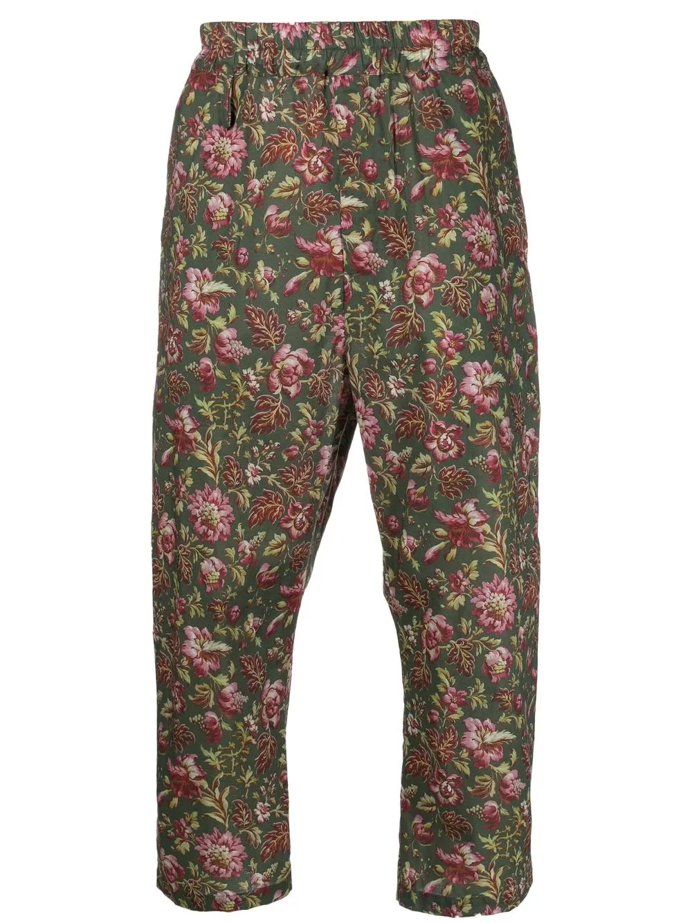 

By Walid cropped floral-print trousers - Green