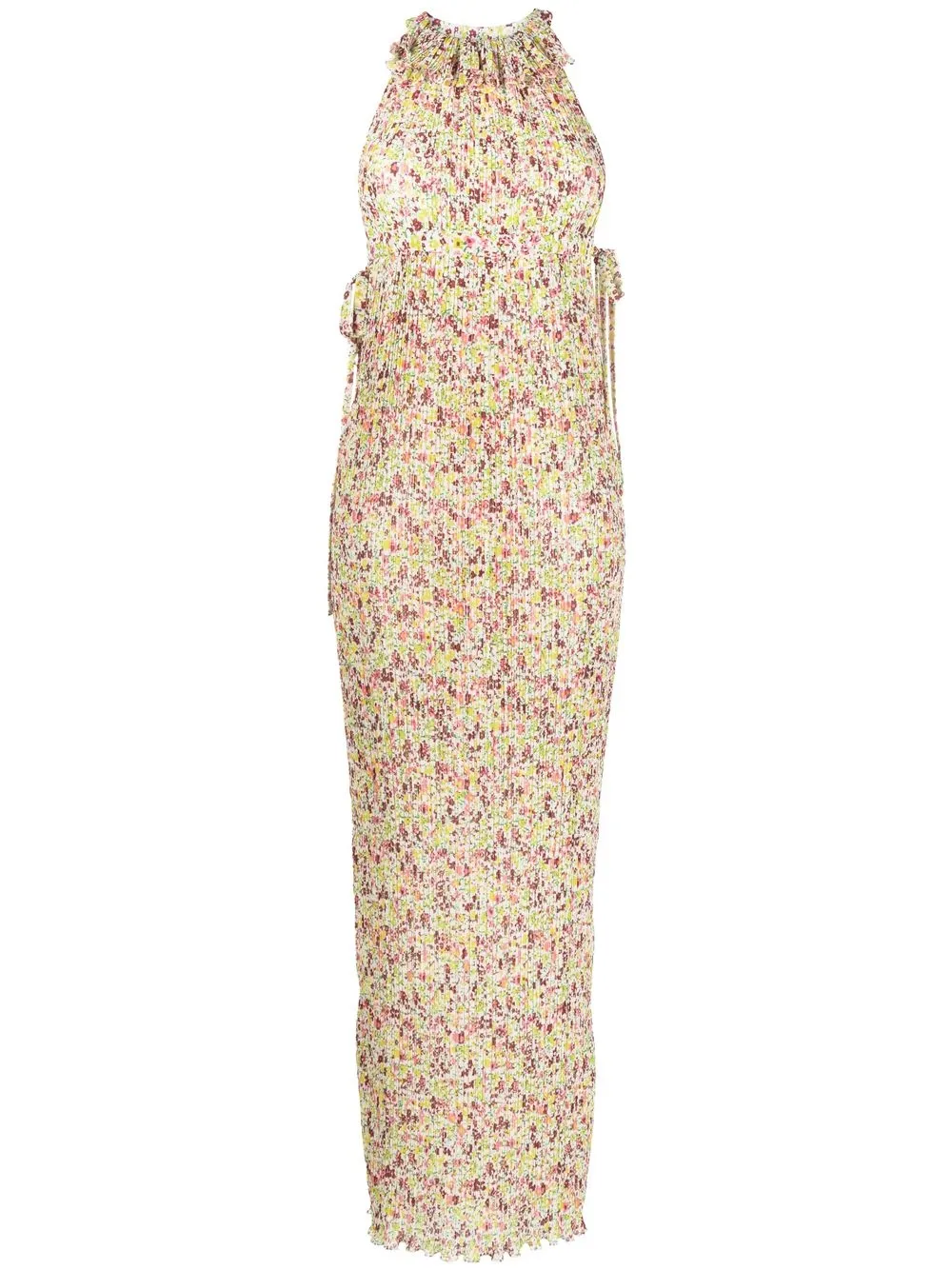

Philosophy Di Lorenzo Serafini vestido largo con pliegues florales - Blanco