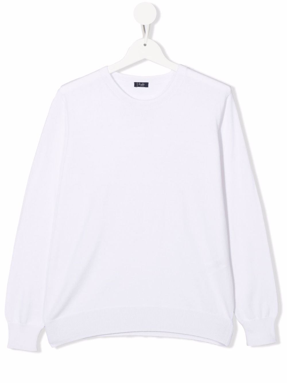 Il Gufo Kids' Long-sleeved Cotton Sweatshirt In White