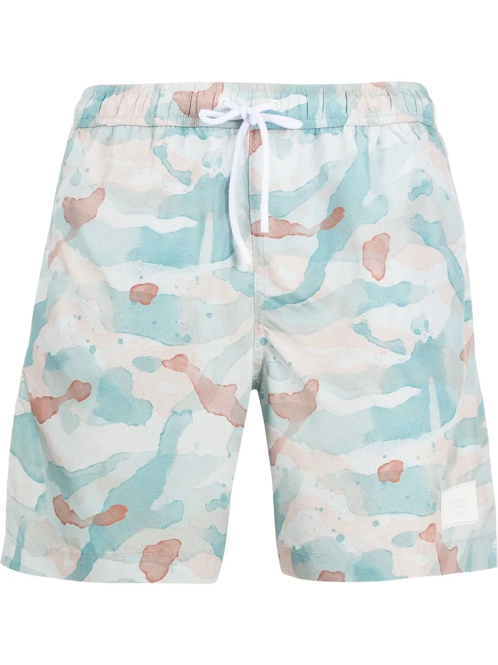 

DONDUP shorts de playa con estampado militar - Azul