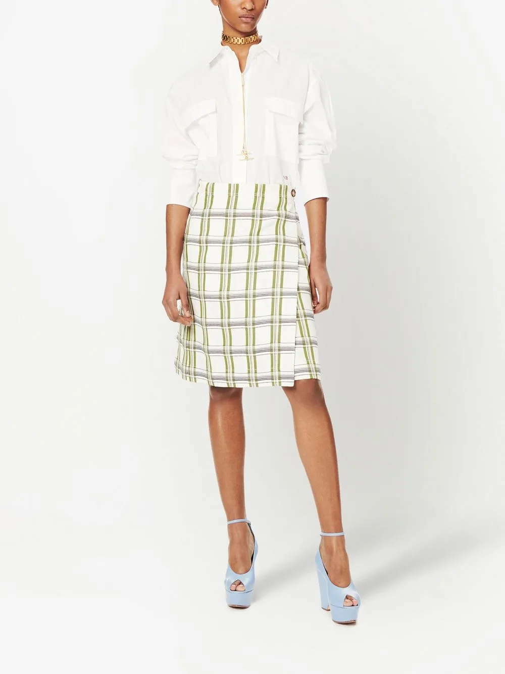 Victoria Beckham check wrap skirt | High-Waisted Skirts | Image 2