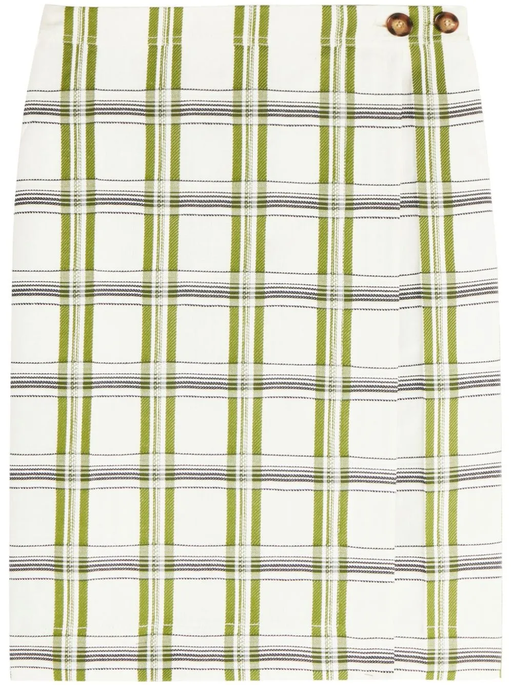 Victoria Beckham check wrap skirt | White | Image 1