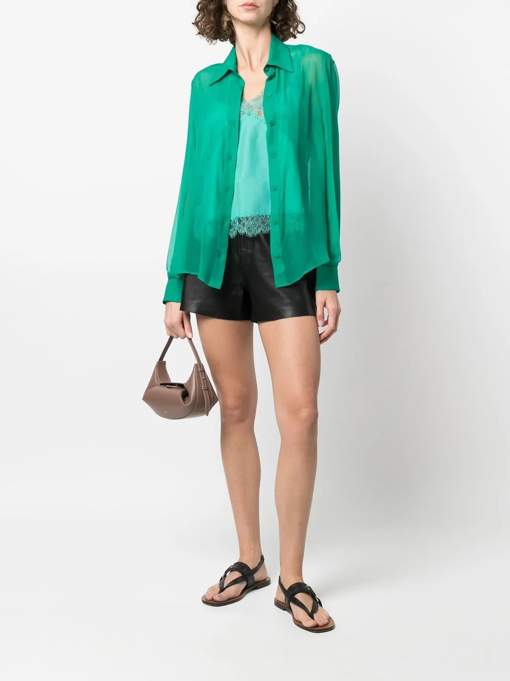 Alberta Ferretti Zijden blouse Groen
