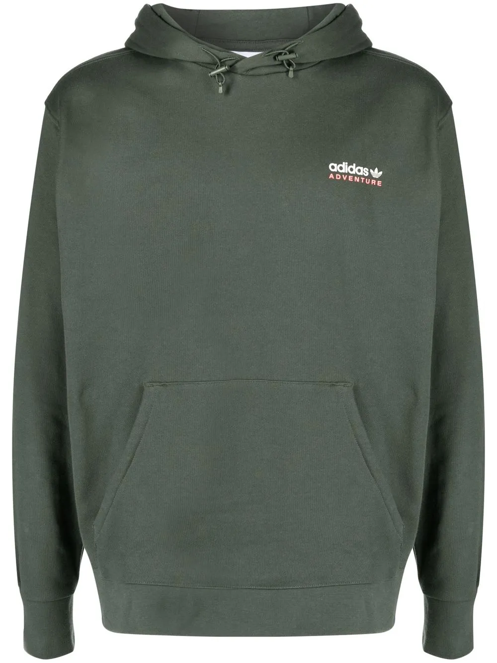 

adidas logo-print cotton hoodie - Green