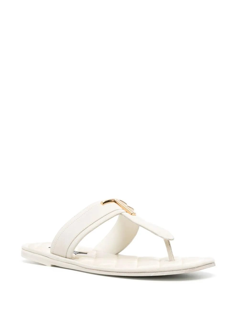 TOM FORD logo-plaque sandals Neutrals
