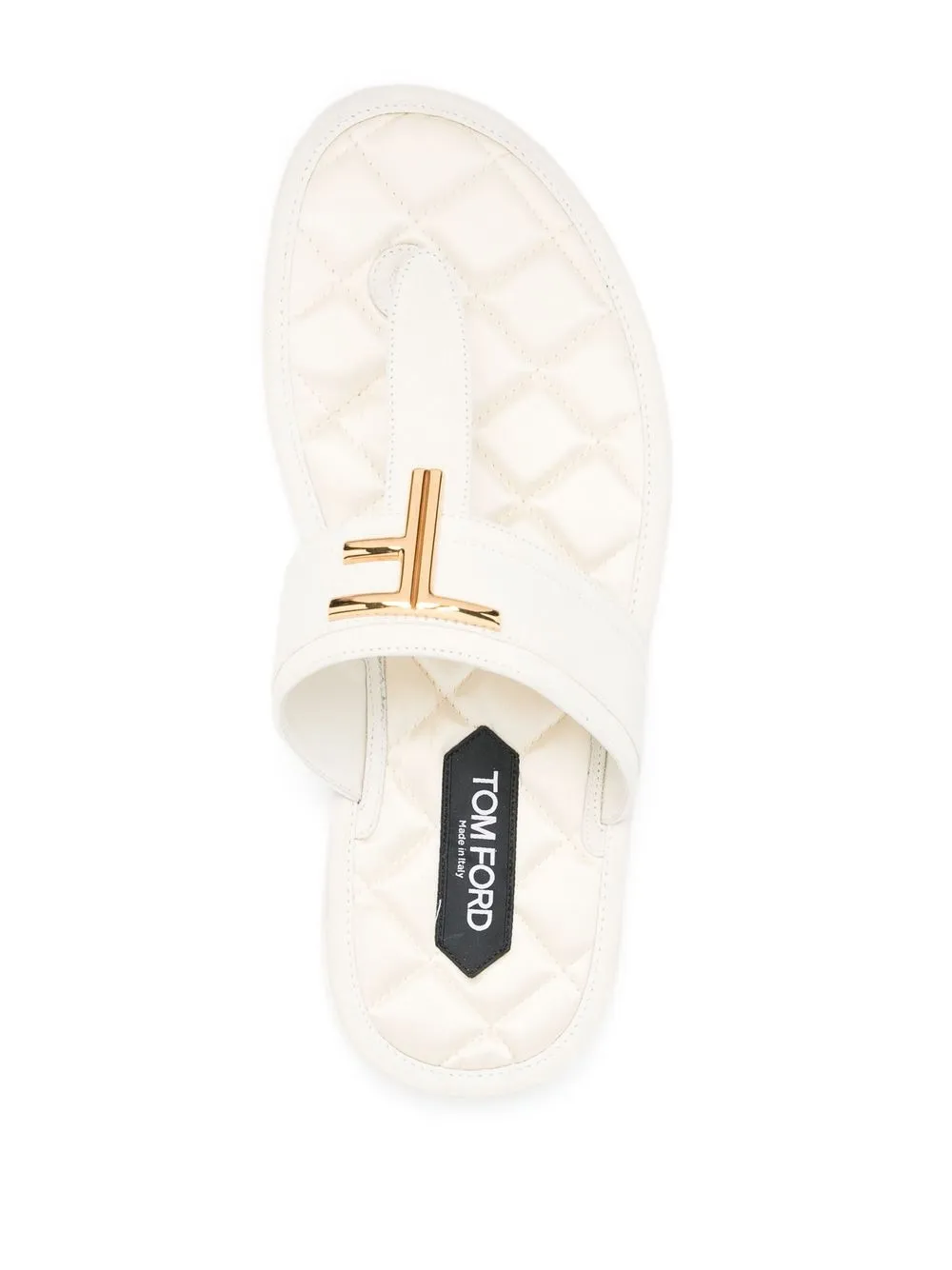TOM FORD logo-plaque sandals Neutrals