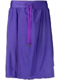 Fumito Ganryu logo patch track shorts - Purple