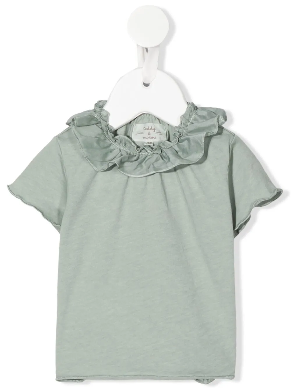 

TEDDY & MINOU ruffle-collar T-shirt - Green