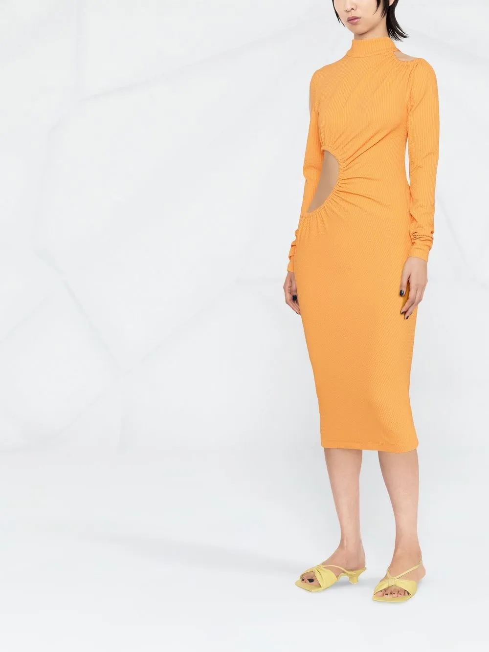 ROTATE BIRGER CHRISTENSEN Asymmetrische jurk - Oranje