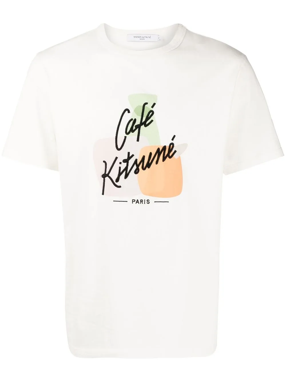 Maison Kitsuné Logo-print Detail T-shirt In White | ModeSens