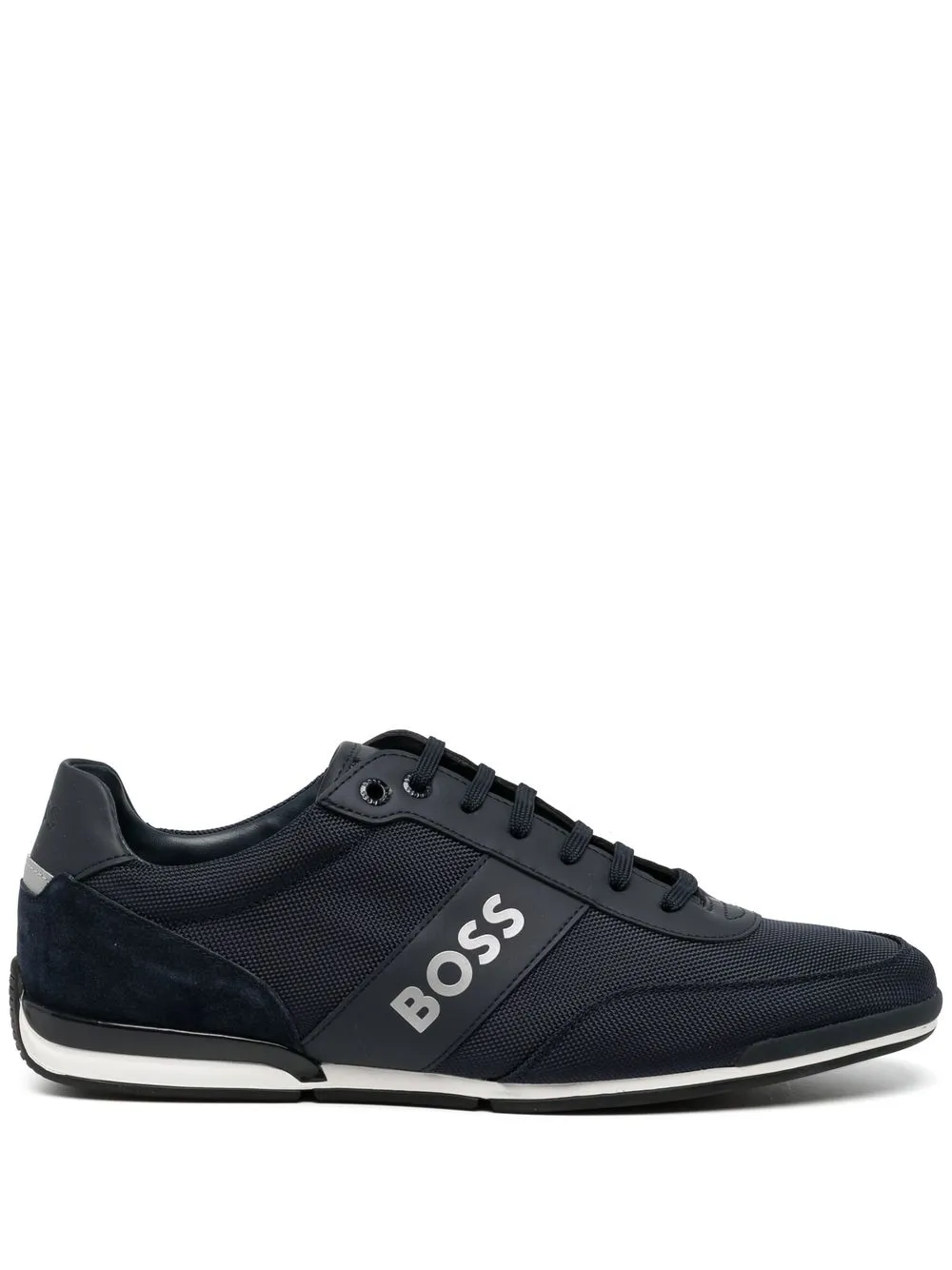 

BOSS tenis con agujetas y logo estampado - Azul