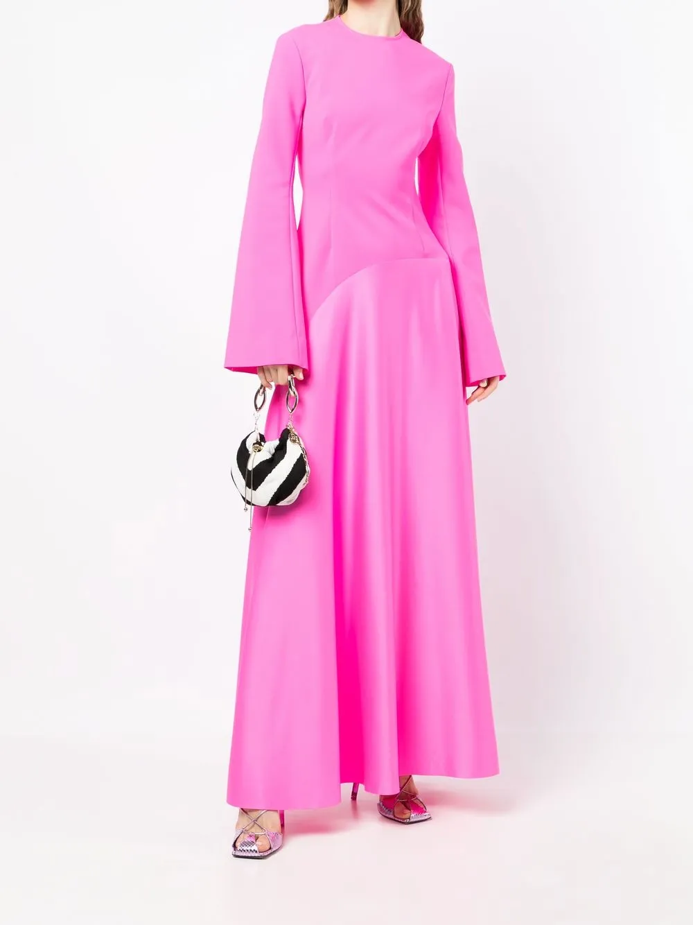 Solace London Gedrapeerde maxi-jurk - Roze
